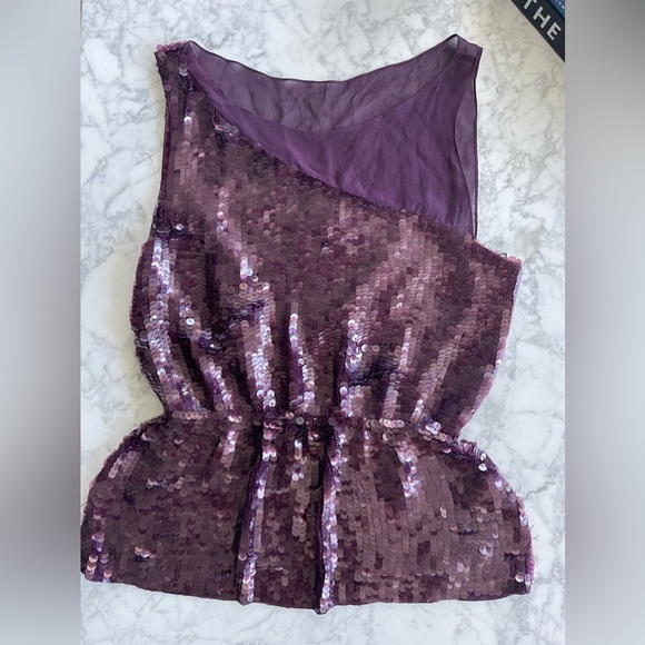 Alice + Olivia Silk Beaded Sequined Tank top - Picture 4 of 4